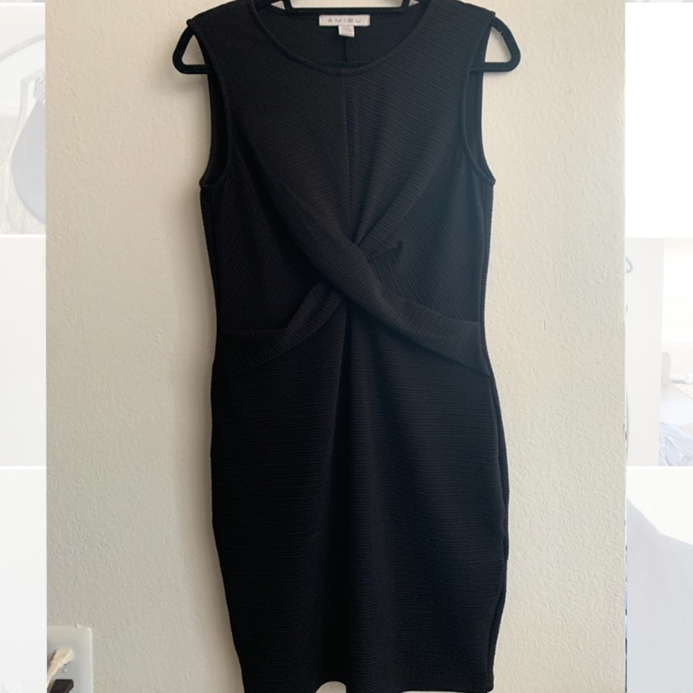 Front Knot Ripped Bodycon Dress